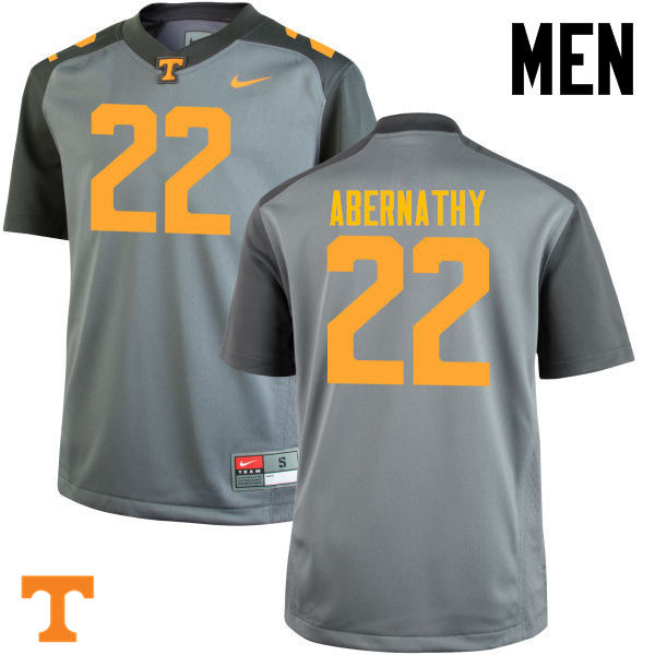 Men #22 Micah Abernathy Tennessee Volunteers College Football Jerseys-Gray - Click Image to Close